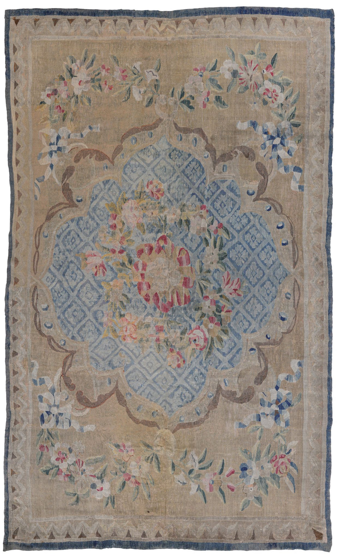 Antique European Aubusson Rug 04212 — 7'2" x 11'5" - image 1