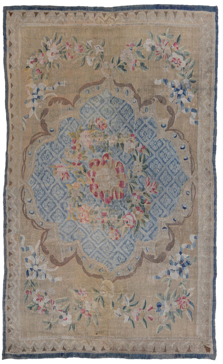 Antique European Aubusson Rug 04212 — 7'2" x 11'5" - image 1