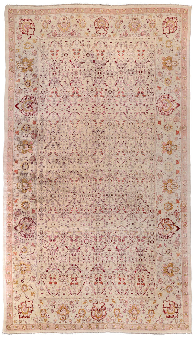 Antique Pink Indian Agra Rug 10131 — 9'8" x 16'7" - image 1