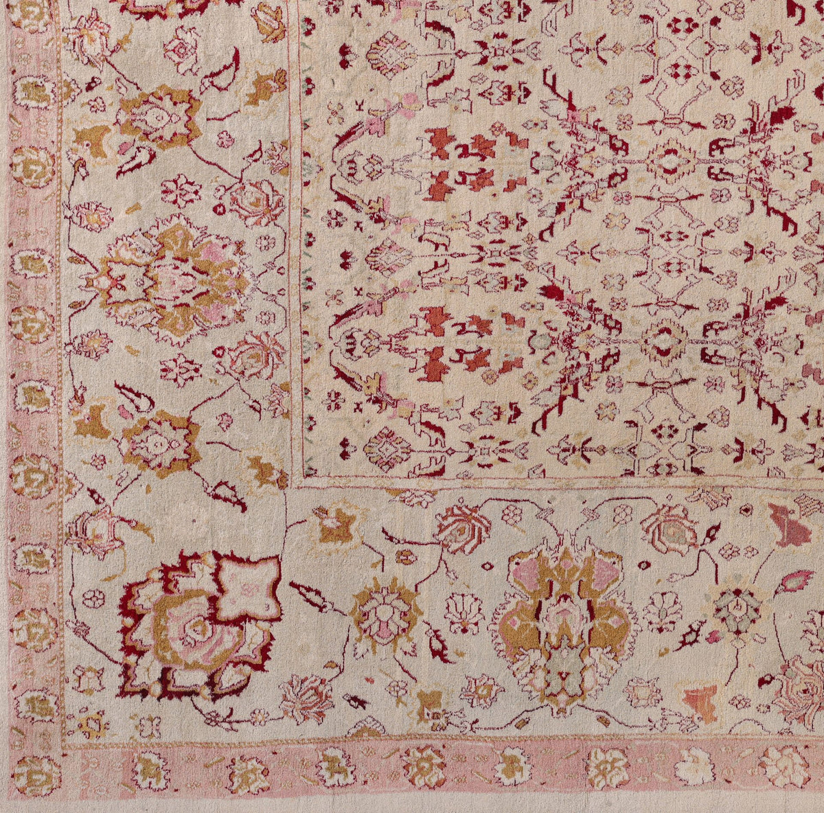 Antique Pink Indian Agra Rug 10131 — 9'8