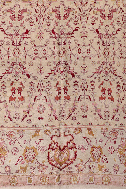 Antique Pink Indian Agra Rug 10131 — 9'8" x 16'7" - image 3