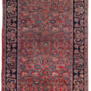 Antique Navy and Red Palmette Persian Sultanabad Rug 10144 — 8'2