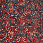 Antique Navy and Red Palmette Persian Sultanabad Rug 10144 — 8'2