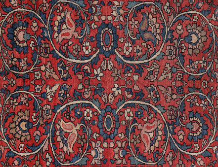 Antique Navy and Red Palmette Persian Sultanabad Rug 10144 — 8'2" x 11'5" - image 3