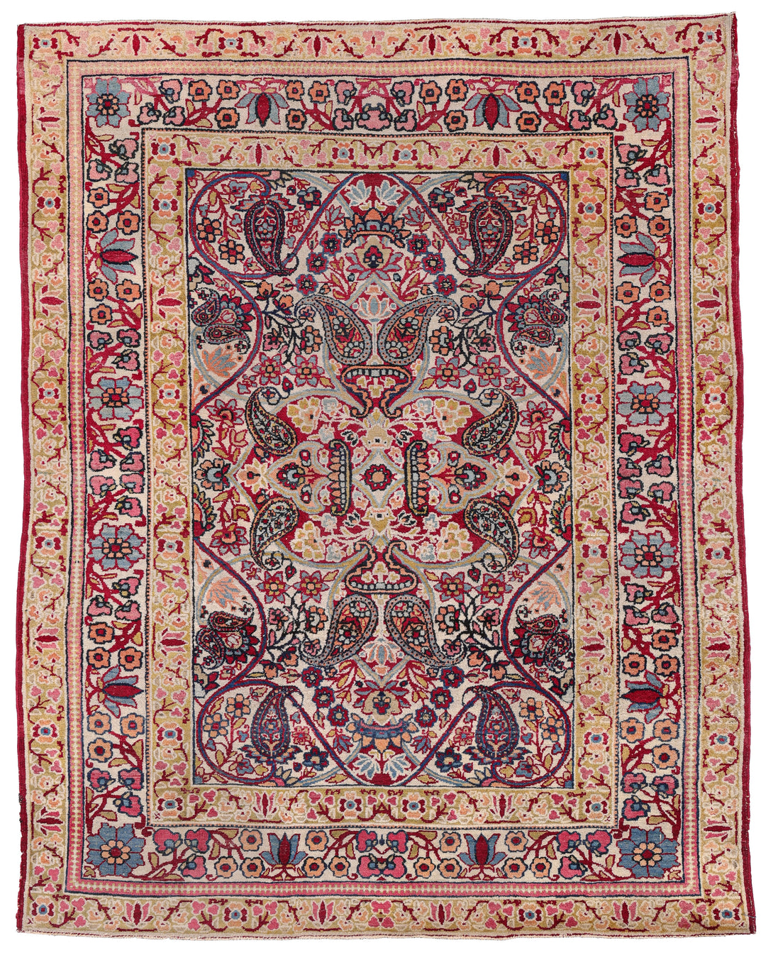Multicolor Boteh and Floral Persian Kerman Rug 10167 — 4'3" x 5'3" - image 1