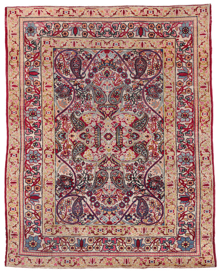 Multicolor Boteh and Floral Persian Kerman Rug 10167 — 4'3" x 5'3" - image 1