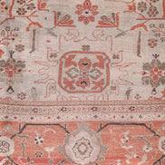 Antique Ivory and Rust Floral Persian Ziegler Sultanabad Rug 14156 — 12'4