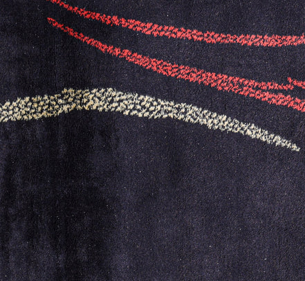 Antique Black and Red Abstract Turkish Rug 21129 — 6'9" x 9'6" - image 3