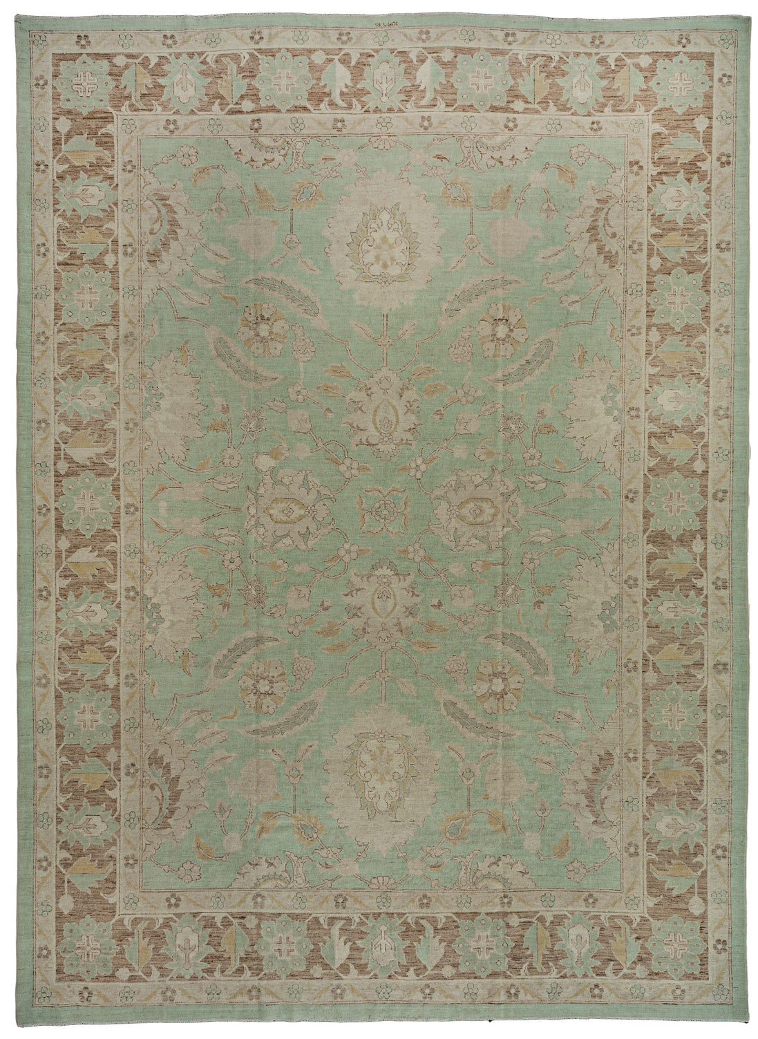 Aqua Floral Agra Design Rug 12130 — 9' x 12' - image 1