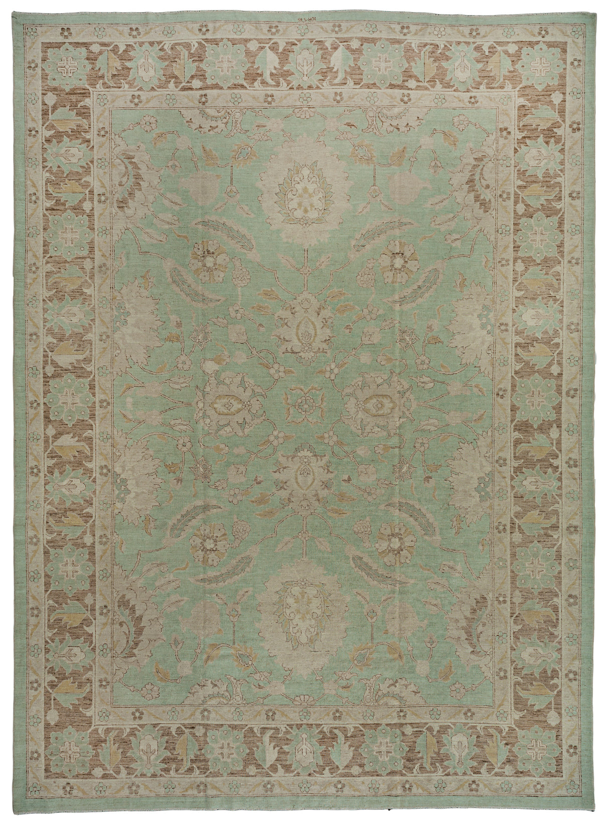 Aqua Floral Agra Design Rug 12130 — 9' x 12' - image 1