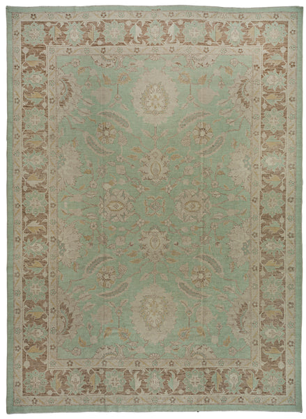 Aqua Floral Agra Design Rug 12130 — 9' x 12' - image 1
