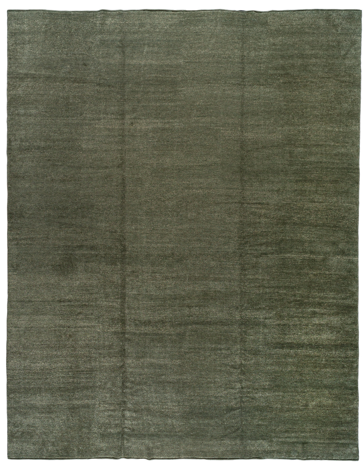 Forest Green Tonal Tibetan Rug 15119 — 12'4